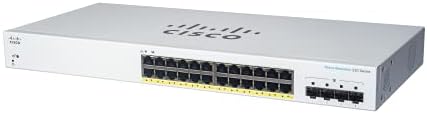 Cisco Business CBS220-24T-4G מתג חכם | 24 PORT GE | 4x1g sfp & startech.com 8 Outlet אופקי 1U Mount